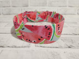 Watermelon 2" Large Martingale Dog Collar 17"-24"