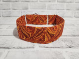 Orange Whimsy 2" Large Martingale Dog Collar 17"-24"