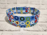 Elementary Dots 2" Large Martingale Dog Collar 17"-24"