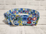 Elementary Dots 2" Large Martingale Dog Collar 17"-24"