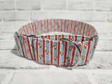 Cottage Floral 2" Large Martingale Dog Collar 17"-24"