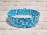 Blue Pixel 2" Large Martingale Dog Collar 17"-24"
