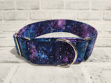 Glitter Galaxy 2" Large Martingale Dog Collar 17"-24"
