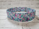 Watercolar Floral 1.5" Large Martingale Dog Collar 17"-24"