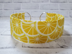 Lemon Slices 2" Large Chain Martingale Collar 17"-24"
