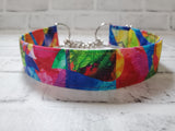 Abstract Colors 1.5" Large Chain Martingale Collar 17"-24"