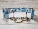Blue Abstract 1.5" Large Chain Martingale Collar 17"-24"