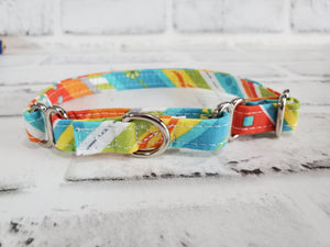 Abstract Spring 1/2" X-Small Martingale Collar  9"-11"