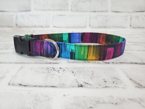 Paint Stripes 1" Medium Buckle Collar 12"-19"