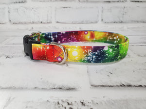 Rainbow Galaxy 3/4" Small Buckle Collar 10"-15"