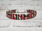 Christmas Candy 1" Large Chain Martingale Collar 17"-24"