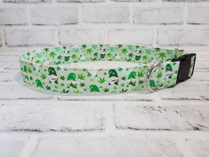 Rolling With My Gnomes 1.5" XL  Buckle Dog Collar 18"-30"