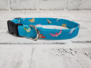 Watercolor Birds 3/4" Small Buckle Collar 10"-15"