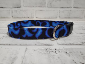 Blue Flame 1" Medium Buckle Collar 12"-19"