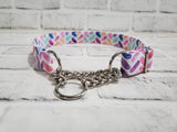 Delighted 1" Large Chain Martingale Collar 17"-24"