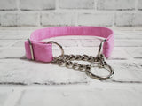 Scribble Hearts 1" Large Chain Martingale Collar 17"-24"
