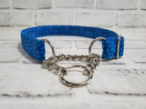 Party of Blue 1" Large Chain Martingale Collar 17"-24"