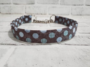 Dots Spot 1" Large Chain Martingale Collar 17"-24"