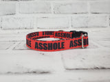 A$$hole Red 5/8" X-Small Buckle Collar  7"-11"