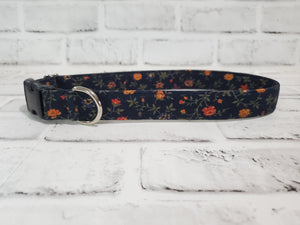 Floral Night 1" Large Buckle Collar 15"-24"