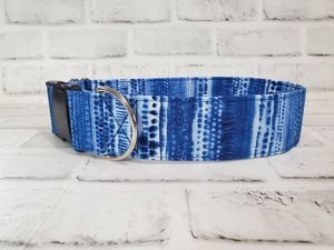 Blue Blips 2" Large Buckle Collar 15"-24"