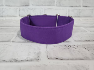 Solid Purple 1.5" Medium Martingale Collar 12"-19"