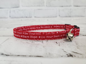 Words of Encouragement 3/8" Cat Collar