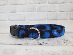 Blue Flames 5/8" X-Small Buckle Collar  7"-11"
