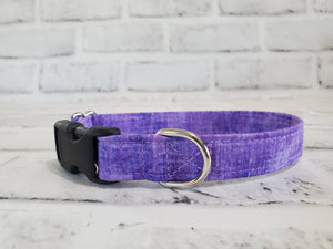 Purple Denim 5/8" X-Small Buckle Collar  7"-11"