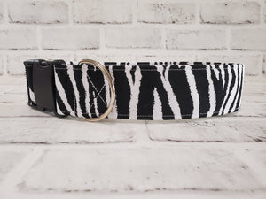 Zebra 2" Large Buckle Collar 15"-24"