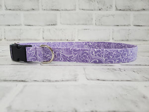 Lavender Swirl 1" Large Buckle Collar 15"-24"