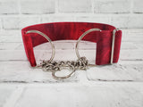 Red Stone 2" Large Chain Martingale Collar 17"-24"