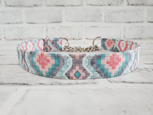 Pastel Western 1" Large Chain Martingale Collar 17"-24"