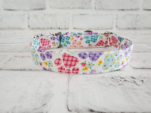 Pastel Paws  3/4" Small Martingale Collar 10"-15"