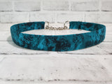Teal Night 1" XL Chain Martingale Collar 19"-28"