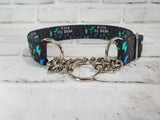 Here to F*ck Sh*t Up 1" Medium Chain Martingale Collar 12"-19"