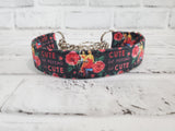 Cute But Psycho 1" Small Chain Martingale Collar 10"-15"