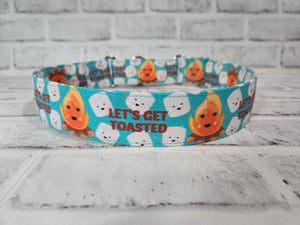 Let's Get Toasted 1.5" XL Martingale Collar 17"-28"