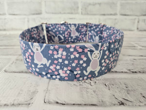 Funny Bunny 2" Large Martingale Dog Collar 17"-24"