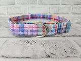 Pastel Flannel 1" Large Martingale Collar 17"-24"