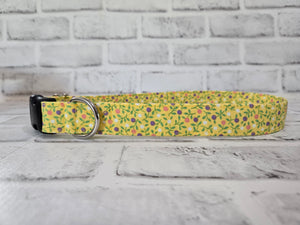 Spring Flowers 1" Large Buckle Collar 15"-24"