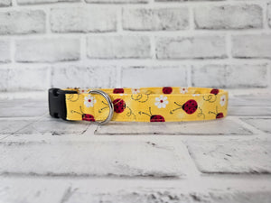 Ladybug 1" Medium Buckle Collar 12"-19"