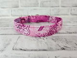 Pink Ribbon 1" Medium Martingale Collar 12"-19"