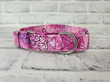 Pink Ribbon 1" Medium Martingale Collar 12"-19"