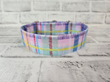 Pastel Flannel 1.5" Medium Martingale Collar 12"-19"