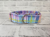 Pastel Flannel 1.5" Medium Martingale Collar 12"-19"