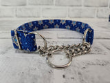 Star of David 1" Medium Chain Martingale Collar 12"-19"