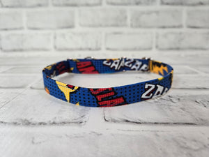 Comic Book 5/8" Small Martingale Collar 10"-15"