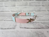 Pink Aqua Gold 5/8" Small Martingale Collar 10"-15"