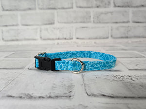 Cool Blue 1/2" X-Small Buckle Collar  7"-11"